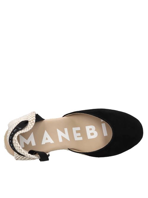 Zeppe in rafia,camoscio e tessuto MANEBI' | K 1.0 WHNERO